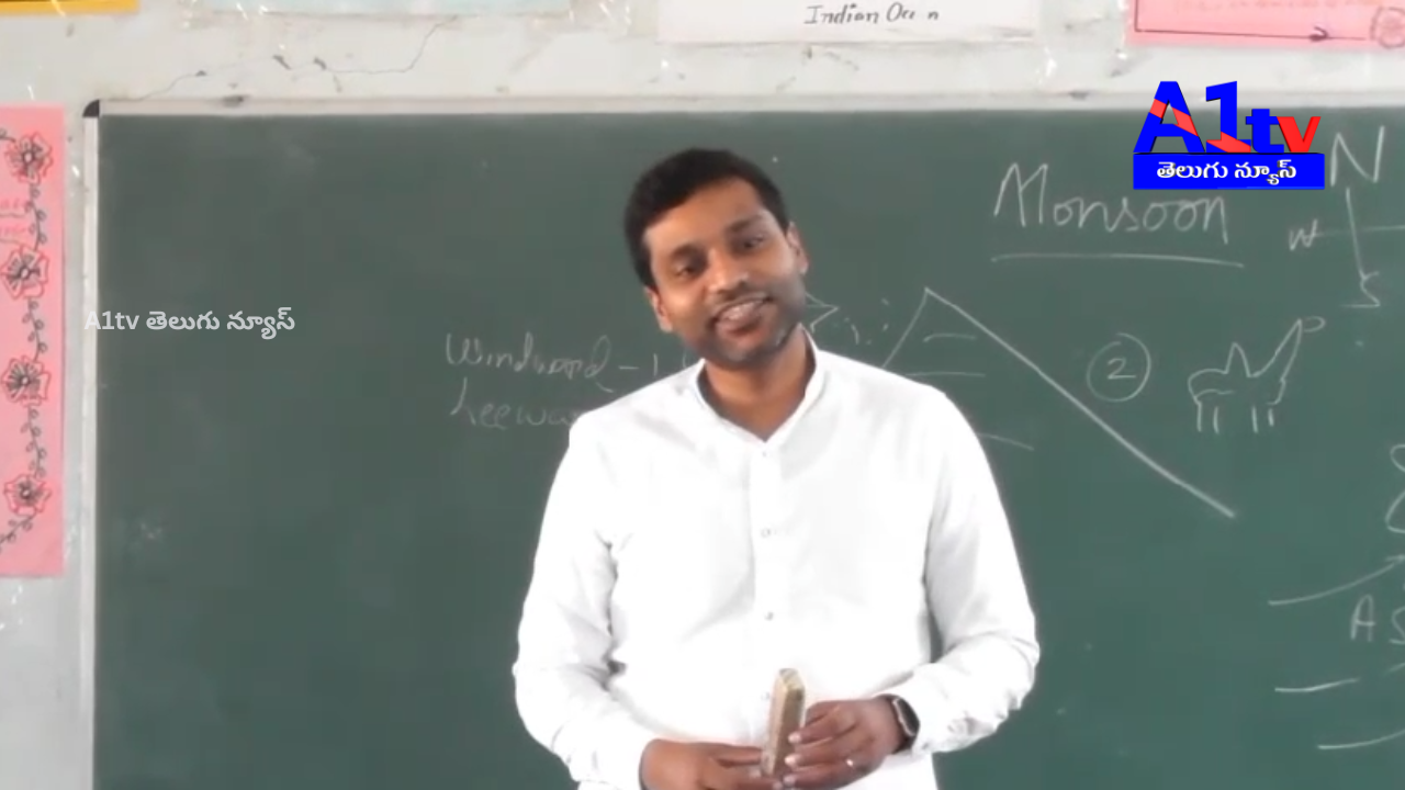 Khammam Collector Mujumul Khan visited a model school, taught social studies to 10th-grade students, and reviewed education standards.